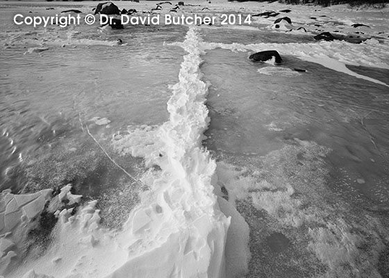 Red Rock Lake Ice Footsteps