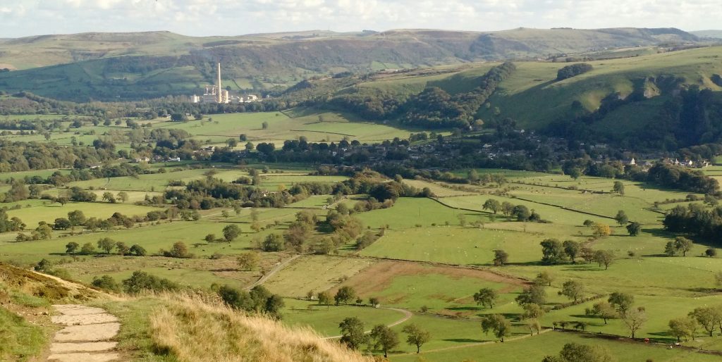 Castleton and Hope Cement Works from Hollins Cross