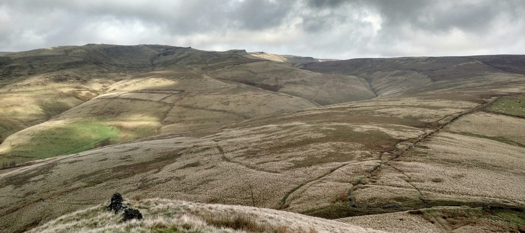 Kinderscout from South Head, dull lighting